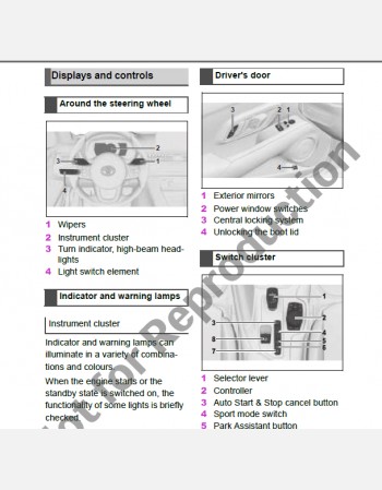 toyota supra 2019 owners manual
